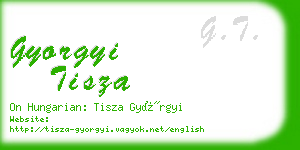 gyorgyi tisza business card